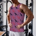 thumbnail image 5 of Lsque Leopard Print Pattern Mens Tank Tops Muscle Athletic Quick Dry Sleeveless Workout Fitness T Shirts Beach Tank Top, Loose-fit Sleeveless Shirt for Men-Large, 5 of 7
