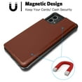 thumbnail image 6 of Motorola Moto G Stylus 5G 2023 Case,Takfox PU Leather Folio Wallet Case with Card Slots Holder Kickstand Double Magnetic Clasp Shockproof Anti-Scratch Protective Cover for Moto G Stylus 5G 2023-Brown, 6 of 10