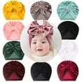 thumbnail image 2 of Ochine Solid Nursery Hospital Ball Donut Turban Hat Cap Beanie Bonnet for Baby Girls Toddlers Newborns Infants, 2 of 5