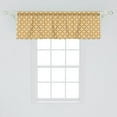 thumbnail image 2 of Ambesonne Ethnic Valance Pack of 2, Crochet Lace Look Pattern, 54"X18", Dark Yellow White, 2 of 4