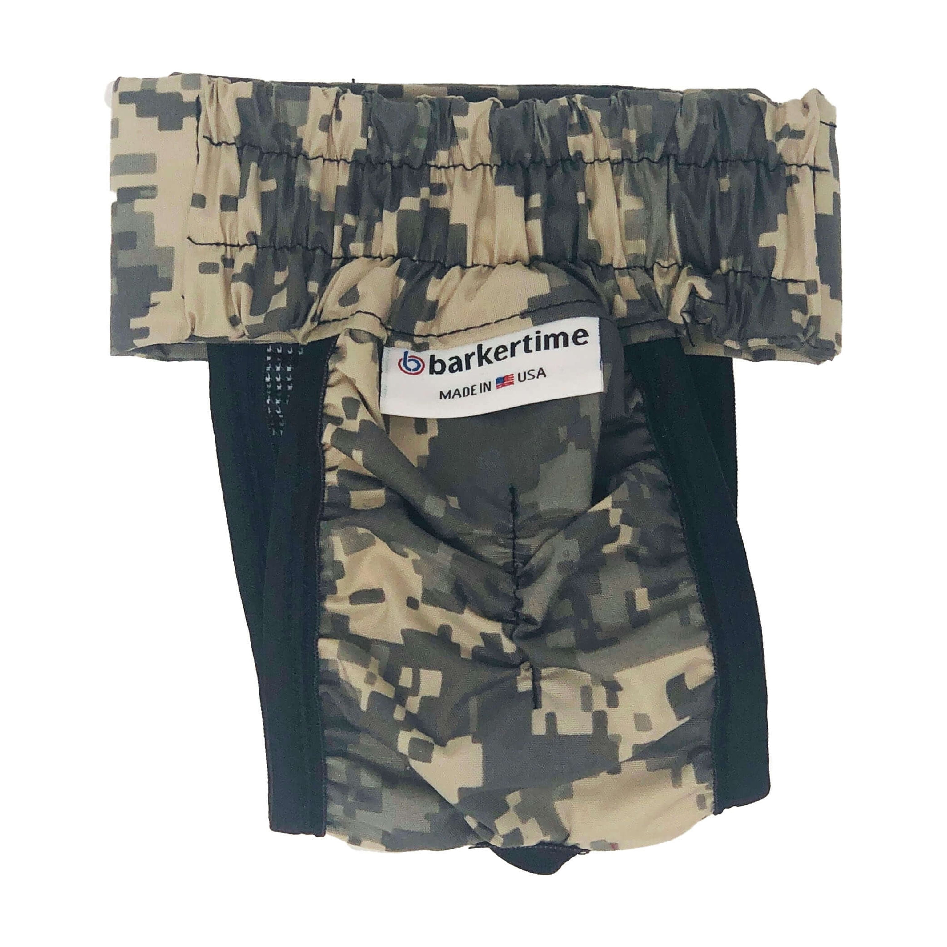 Barkertime Digital Camo Waterproof Washable Cat Diaper Pull-up - Made in USA