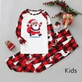 thumbnail image 2 of Odeerbi Christmas Pajamas for Family Holiday Long Sleeve Family Christmas Pajamas Matching Sets Kids Christmas Plaid Printed Blouse Tops + Pants Sleepwear Family Matching PJs Set Red, 2 of 6