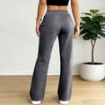 thumbnail image 5 of Drawstring Yoga Pants No Pockets For Women Workout Soft Stetchy Bell Bottom Flare Yoga Leggings, 5 of 6