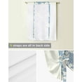 thumbnail image 5 of Blue Spring Floral Tie Up Curtains for Kitchen Bathroom Bedroom Windows 63 Inch Length, Ethnic Boho Vintage Botanical Balloon Drape Curtains Shade Rod Pocket Drapery Curtain Panel, 46"x63", 5 of 7