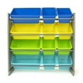 thumbnail image 3 of Humble Crew Kids Toy Storage Organizer with 12 Plastic Storage Bins, Grey/Blue/Green/Yellow, 3 of 7