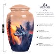 thumbnail image 3 of Wolf Large Cremation Urns for Ashes For Men, Burial Urns for Adult Human Ashes, Small Urn for Ashes for Women, Funeral Urn(Size - 10inch 1Pcs, 3inch 2Pcs), 3 of 8