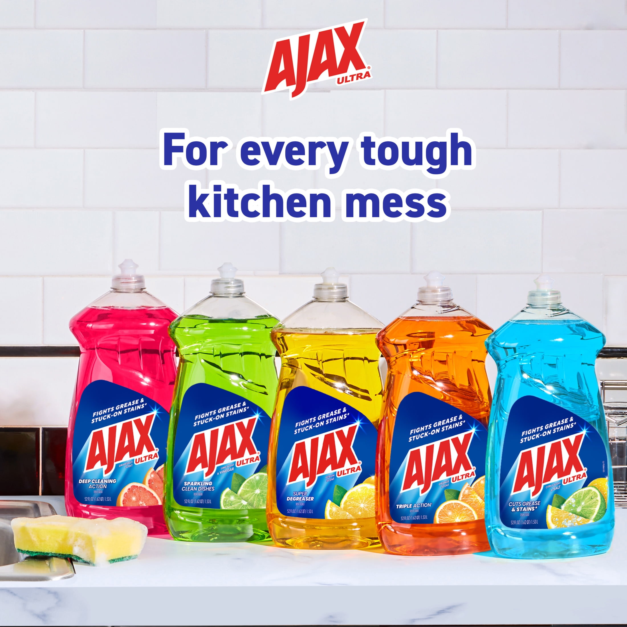 Ajax Ultra Dishwashing Detergent, Lemon Scent, Super Ajax Ultra Dishwashing Detergent, Lemon Scent, Super
