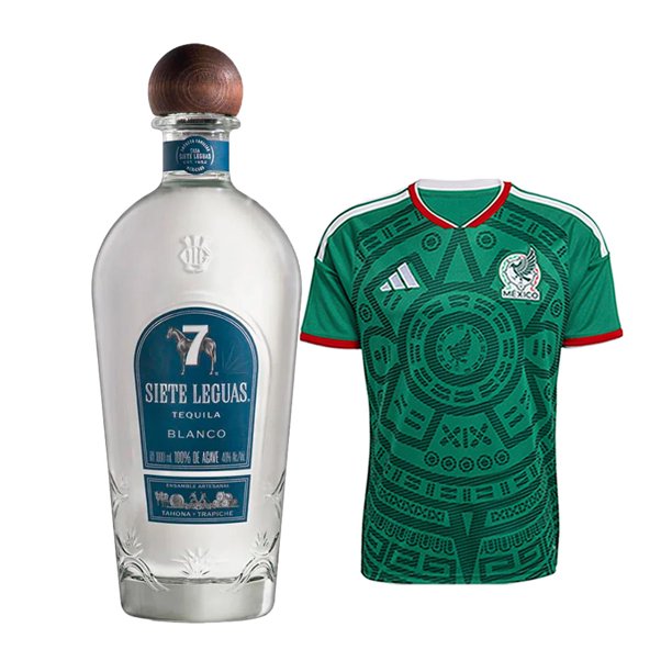 Tequila 7 Leguas Blanco 1 L + Jersey Verde S