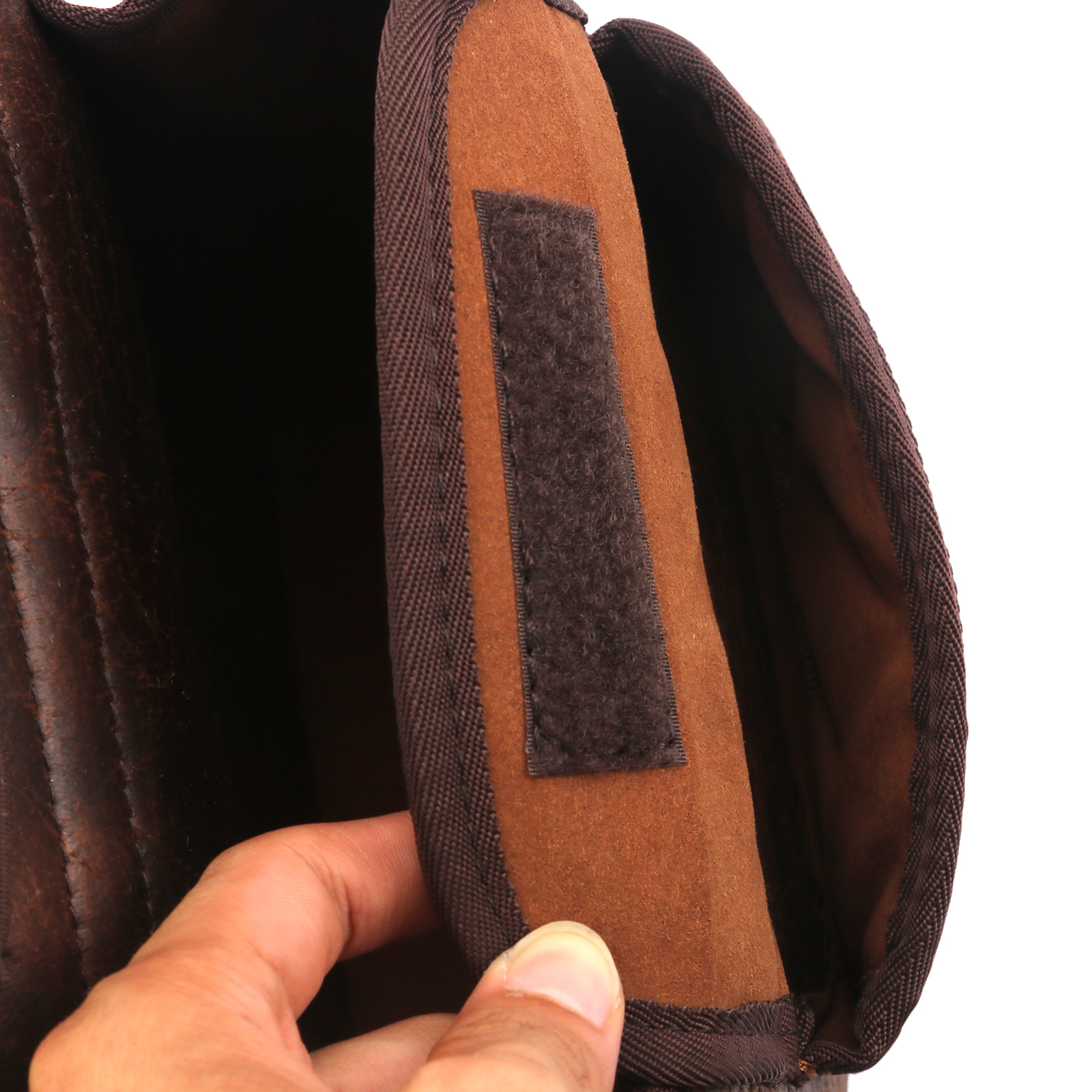 TOURBON PU Leather Bag for Hunting, Tool Waist Bag - Brown