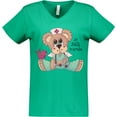 thumbnail image 3 of Inktastic CNA an Angel in Scrubs Teddy Bear Women's V-Neck T-Shirt, 3 of 5
