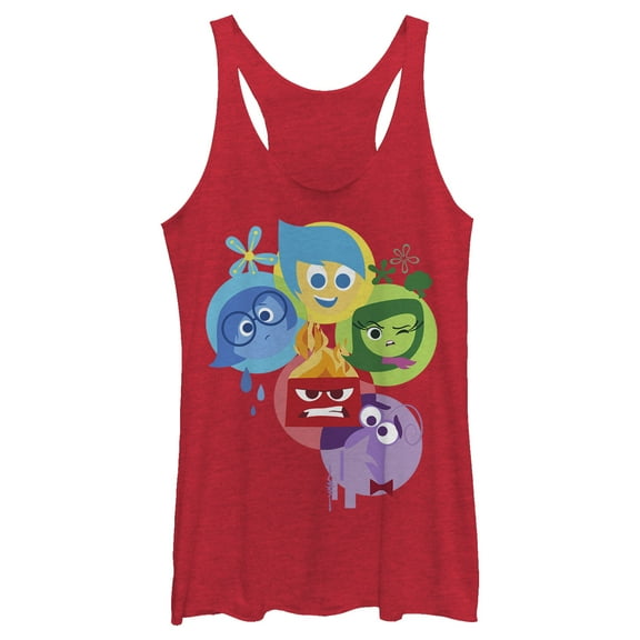 Women's Inside Out Emotions in Circles  Racerback Tank Top