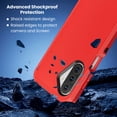 thumbnail image 4 of Entronix Heavy Duty Case for Galaxy A17, Shockproof Dustproof Dual Layer Protective Cover, Red, 4 of 6