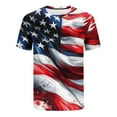 thumbnail image 5 of Ynynloco Patriotic Shirts for Men Trendy Fourth of July Short Sleeve Crewneck USA Mens T-Shirts American Flag Classic Graphic Tee, 5 of 5