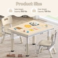 thumbnail image 3 of Kids Table and 2 Chairs Set, Height-Adjustable Toddler Table and Chair Set with Graffiti Desktop, 31.5''L x 23.6''W Children Activity Table for Daycare, Classroom, Home, 3 of 9