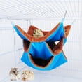 thumbnail image 1 of Rodent Hammock,3 Tier, Hanging Bed Cage, 30 x 30CM Blue, 1 of 5