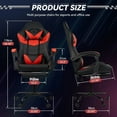 thumbnail image 2 of Gaming Chair  Black-Red - Ergonomic PU Seat w/RGB Lighting & Synced Armrests​, 2 of 6