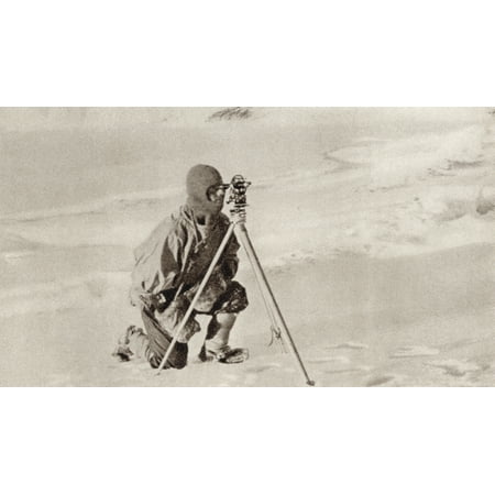 Captain Evans Observing With The Theodolite Used By Captain Scott To Fix Position Of The South Pole Admiral Edward Ratcliffe Garth Russell Evans 1St Baron Mountevans 1881 To 1957 Aka Teddy Evans