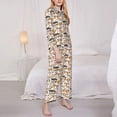 thumbnail image 3 of Balery Shiba Inu Dog Conjunto de Pijama con Estampado para Mujer, Conjunto de Dos Piezas con Manga Larga, Ropa de Dormir Suave con Bolsillos, Pijamas Cómodos-Medium, 3 of 7