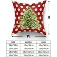 thumbnail image 6 of Christmas Pillow Covers 18x18 Inch Set of 2, Xmas Tree Green Red Colored Polka Dots Decorative Throw Pillow Cases Cushion Covers Winter Themed Holiday Decoration Gift Farmhouse Sofa Couch Bed Decor, 6 of 6
