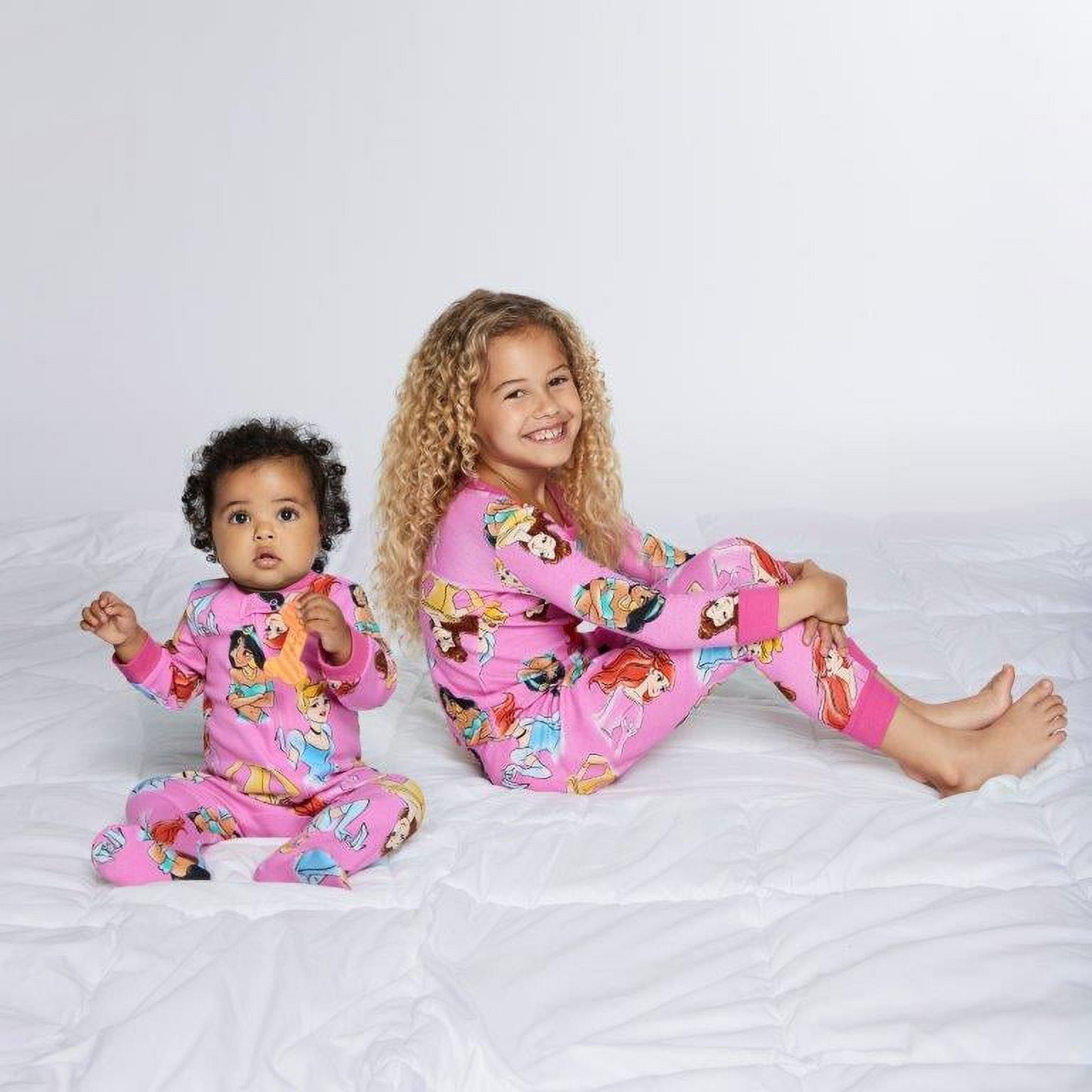 Disney Princess Toddler Girls Long Sleeve Top and Pants, 2-Piece Pajama Set, Sizes 12M-5T