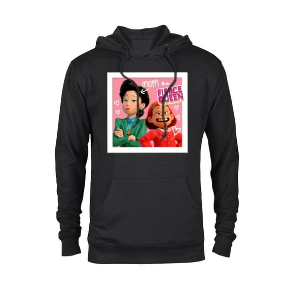 Disney and Pixar’s Turning Red Mei Ming Mom the Fierce Queen - Pullover Hoodie for Adults - Customized-Black