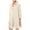 Beige, variant on HJYCHN Elegant Solid Color Long Sleeve Shirt Dress for Women Featuring Turn Down Collar and Delicate Ruffled Hem Detail White XXL