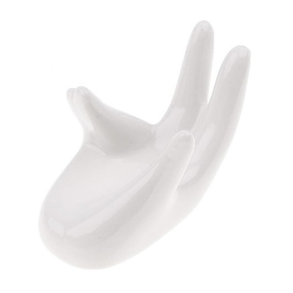 HEMOTON Ocarina Display Accessories Ceramic Base Holder Hand Shaped Collector for Ocarina Flute Musical Instrument Home Decoration