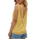 thumbnail image 4 of Camiseta de mujer Sexy Hollow Lace Manga corta Cuello en V Top informal suelto, Amarillo, L Kearding AP001247-07, 4 of 7