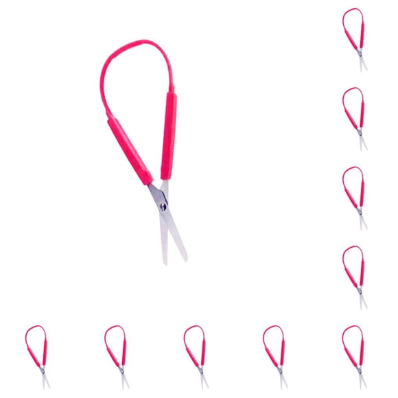 Tijeras de papelería Billuyoard Tijera de seguridad elásticas Accesorios de artesanía Rojo 10piezas