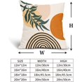 thumbnail image 5 of Boho Pillow Covers 18x18 Inch Burnt Orange Throw Pillow Covers Beige Bohemian Green Leaves Decorative Outdoors Pillowcase Square Linen Cushion Covers for Couch Sofa Bedroom Home (Pack of 2), 5 of 6