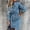 Blue, variant on Women Casual Solid Dress Denim Dress Long Sleeve Turtleneck Pocket Dress Button Slim Belt Dress Short Maxi Dress for Women Woman Summer Casual Dress Summer Dress for Women with Sleeves Wrap Summer