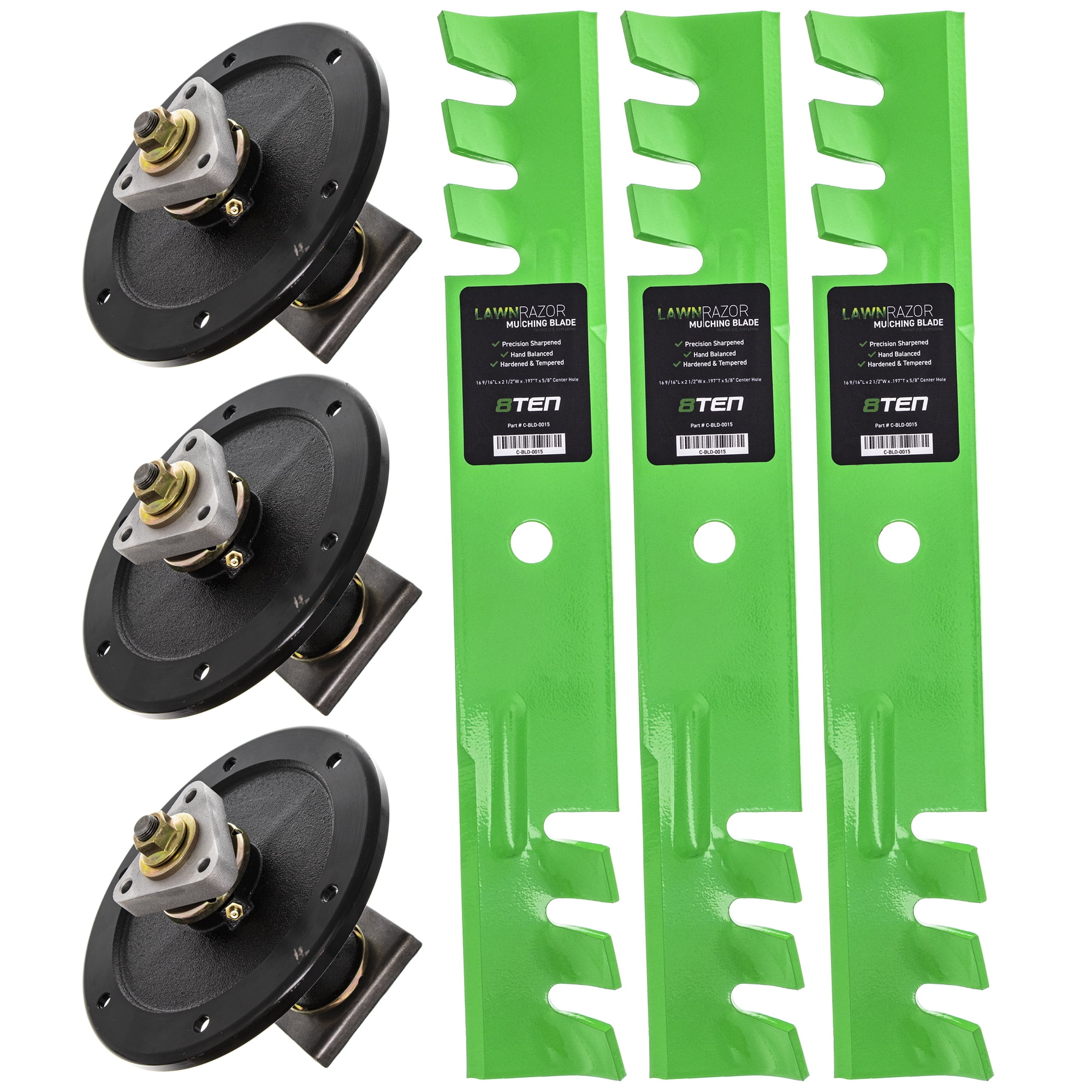 8TEN Spindle Toothed Blade Kit for Toro Z Master Z400 Z450 1078504