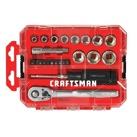 CRAFTSMAN Socket Set, Nano SAE, 3/8-Inch Drive, 24-Piece (CMMT12012)