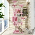 Topeakmart 79'' Multilevel Cat Tree Tower with 2 Condos & Basket ...
