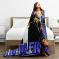 thumbnail image 4 of Blanket Adam Actors Sandler Throw Flannel Blankets Warm Soft Cozy Fuzzy Blanket for Bed Sofa Couch Camping Travel Gift Blankets for All Seasons 60""x50"", Black, 4 of 6