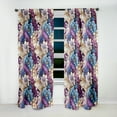thumbnail image 4 of Designart "Purple Blue Gatsby Paisley Deco" Floral Blackout Curtain Single Panel, 4 of 4