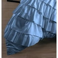 thumbnail image 4 of D.N.G. BEDDINGS 100% Egyptian Cotton 1 Piece Circle Ruffle Comforter with 1 Freebie Ruffle Pillow | 550 GSM Filled Microfiber - Full/Queen Size, Medium Blue Color - 800 Thread Count, 4 of 5