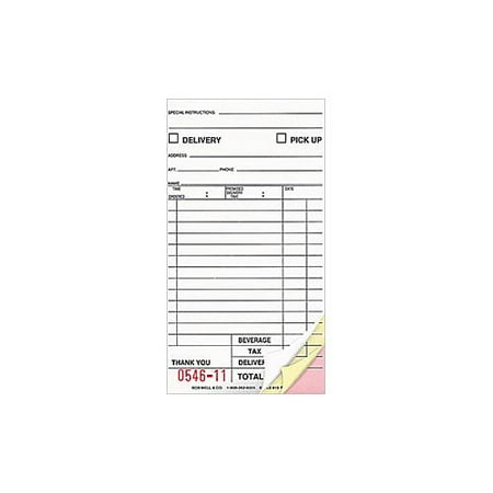 

KNG - 3169PAD - 3 Part Padded Guest Checks