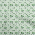 thumbnail image 1 of oneOone Cotton Cambric Green Fabric Floral Dress Material Fabric Print Fabric By The Yard 42 Inch Wide, 1 of 4