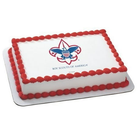 Boy Scout Emblem Edible Cake Image Topper 1 4 Sheet Walmart Com