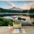 thumbnail image 2 of Modern Wallpaper Murals 3D Mt Rainier Reflection Lake sunrise wildflowers blooming Peel and Stick Removable Self-Adhesive PVC Wall Stickers for Nursery Kids Bedroom TV Wall Decor, 2 of 5
