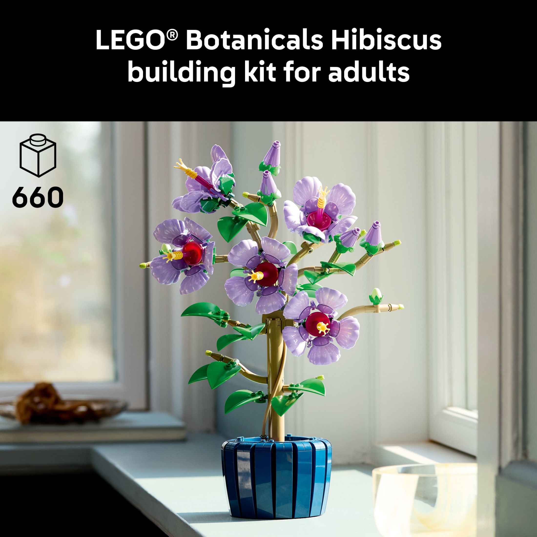 LEGO Botanicals Flor de Hibisco Set de Construcción - Bloques de Construcción de Planta y Flor Artificial para Mujeres y Hombres Mayores de 18 Años - Idea de Regalo para Decoración del Hogar u Oficina - 10372 3