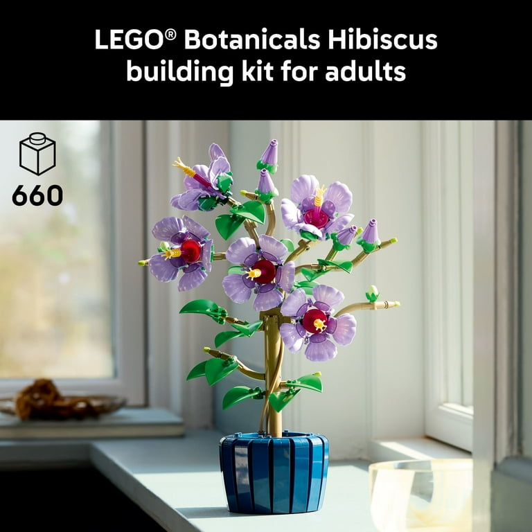 LEGO Botanicals Hibiscus Flower Building Set - Artificial