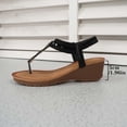 thumbnail image 6 of Fiaer Platform Wedge Sandals for Women Fashion Summer Boho Rhinestones Gladiator Open Toe Low Heel Sandals Lightweight Outdoor Sandals Black 7.5, 6 of 7