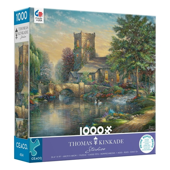 Ceaco 1000-Piece Thomas Kinkade Willow Wood Chapel Interlocking Jigsaw Puzzle