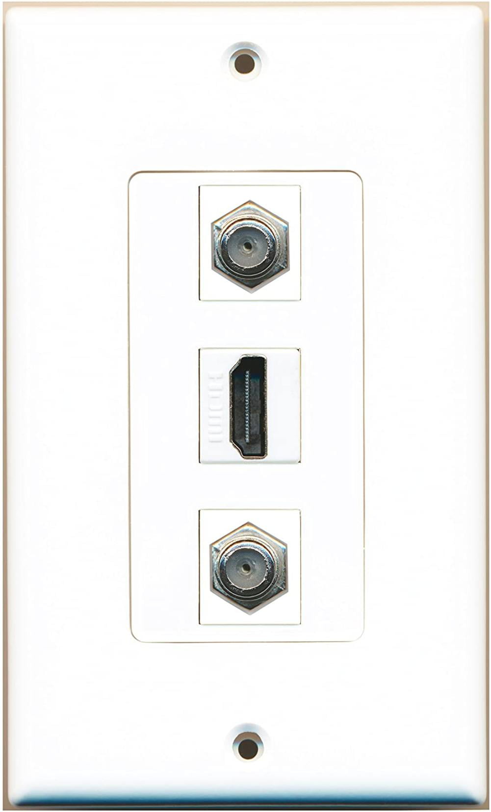 RiteAV Bracket Included 1 Port Speaker Decorative Wall Plate 