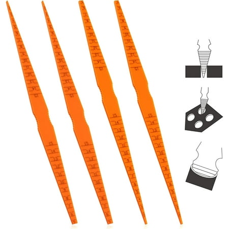 

Yazoeiaing 4 Pack Plastic Car Door Panel Gap Alignment Gauge Measuring Tool Taper Feeler for Auto Car Vehicle-Orange Red Q6V-074