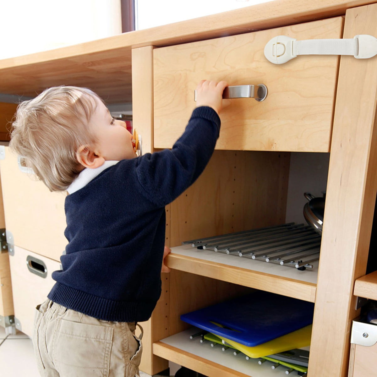 Toddler Baby Kids Child Safety Lock Proof Cabinet Drawer Fridge Cupboard Door 