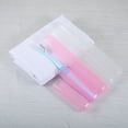thumbnail image 7 of Unique Bargains 4 Pcs Plastic Lightweight Traveling Toothbrush Holders Case for Travel Business 7.48"x1.06" White Pink, 7 of 7