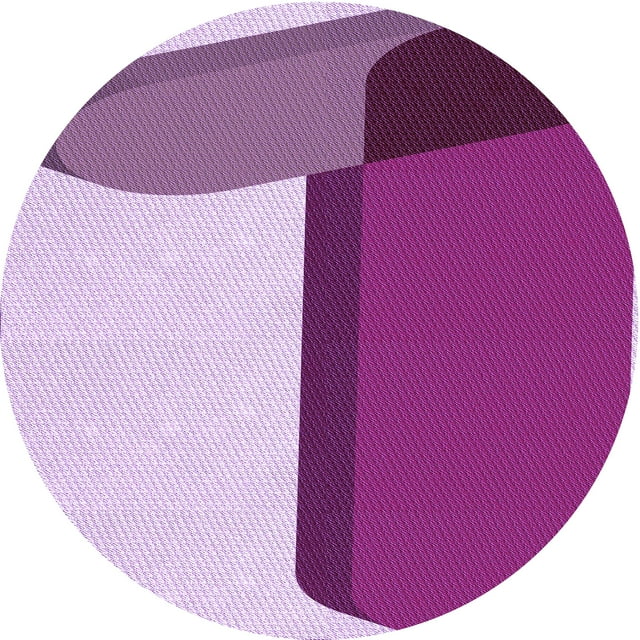 Ahgly Company Tapis Rond Lavable en Machine Intérieur Transitionnel Moyen Violet Rouge Rose, 3 Pieds Rond